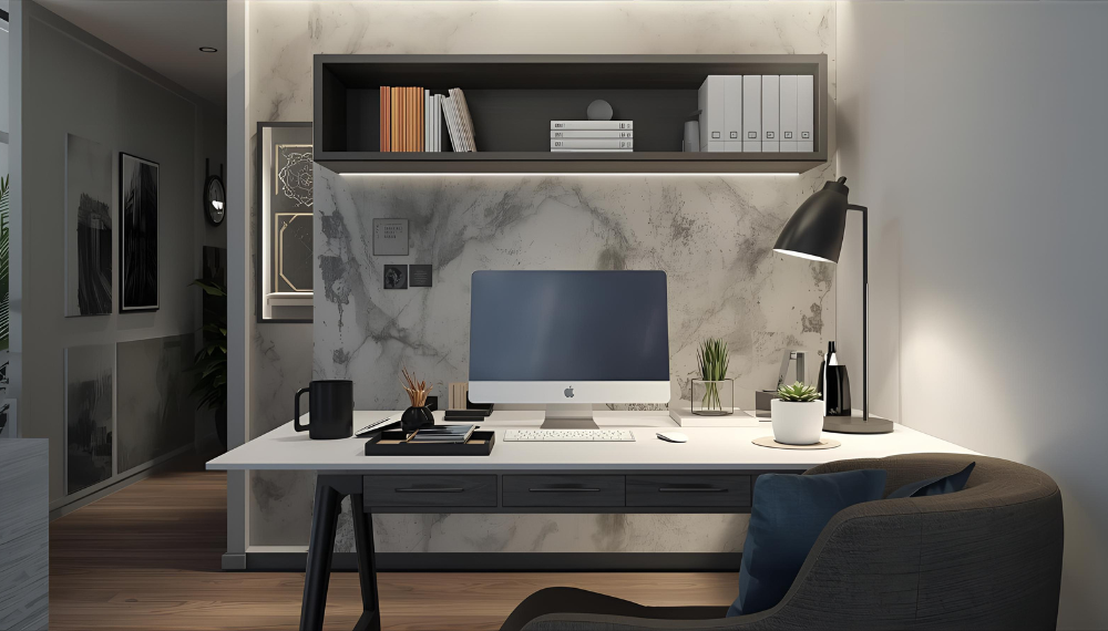 Studio elegante e di design in casa
